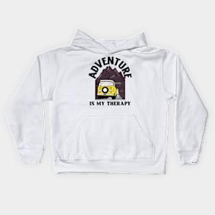 adventure is my therapy Kids Hoodie